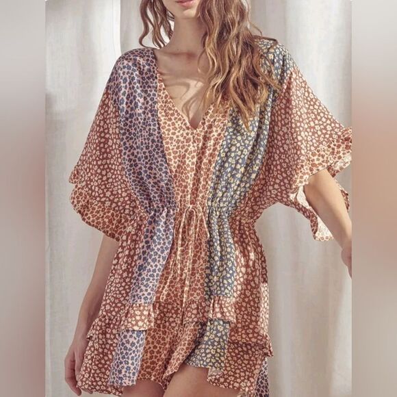 IMPECCABLE PIG Short Ruffled Romper - Size Medium - Picture 1 of 11